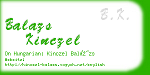 balazs kinczel business card